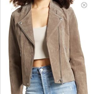 BLANKNYC Suede moto jacket